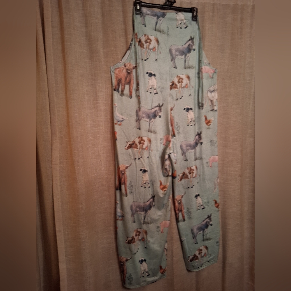 Animal Print Overalls